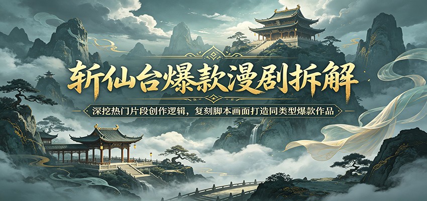 斩仙台爆款漫剧拆解:深挖热门片段创作逻辑,复刻脚本画面打造同类型爆款作品-小栈博客