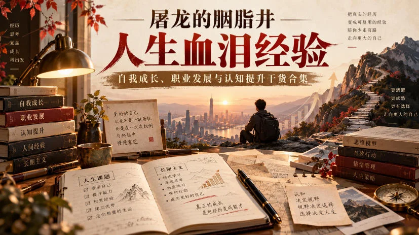 屠龙的胭脂井人生血泪经验｜自我成长、职业发展与认知提升干货合集【文档】-小栈博客