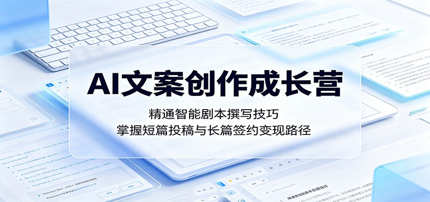 AI文案创作成长营：精通智能剧本撰写技巧，掌握短篇投稿与长篇签约变现路径-小栈博客
