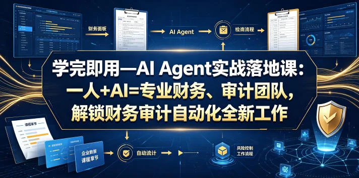 学完即用—AI Agent实战落地课：一人+AI=专业财务、审计团队，解锁财务审计自动化全新工作模式（更新0924）-小栈博客