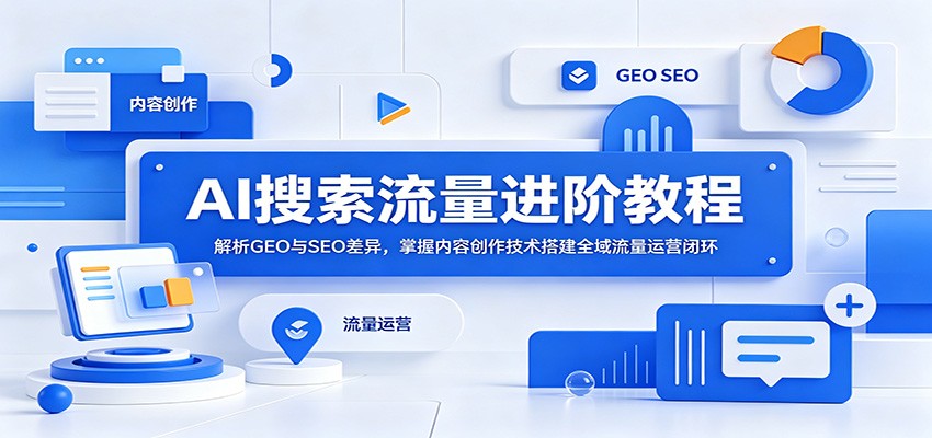 GEO与SEO差异解析：AI搜索流量进阶教程，从入门到精通的全域流量运营闭环搭建