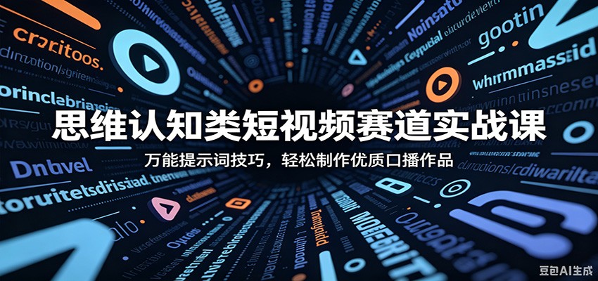 思维认知类短视频赛道实战课:万能提示词技巧,轻松制作优质口播作品-小栈博客