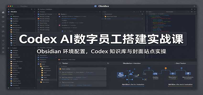 Codex AI数字员工搭建实战课:Obsidian 环境配置,Codex 知识库与封面站点实操-小栈博客