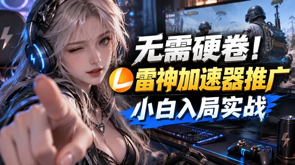 无需硬卷！雷神加速器推广，小白入局实战一天也能几十r-小栈博客