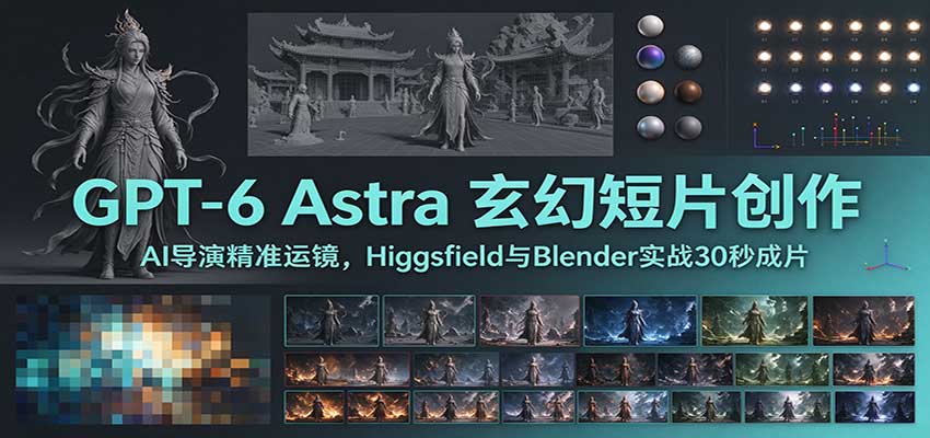 GPT-6 Astra 玄幻短片创作:AI导演精准运镜,Higgsfield与Blender实战30秒成片-小栈博客