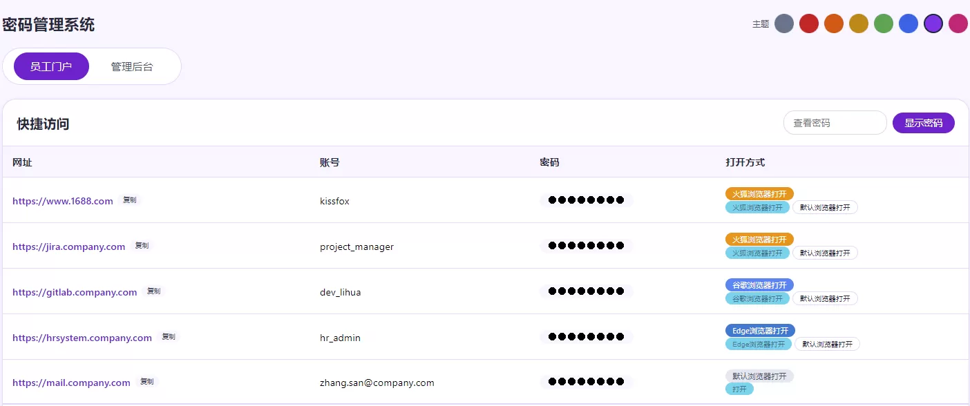 个人整改后做的html版网页密码管理系统-小栈博客