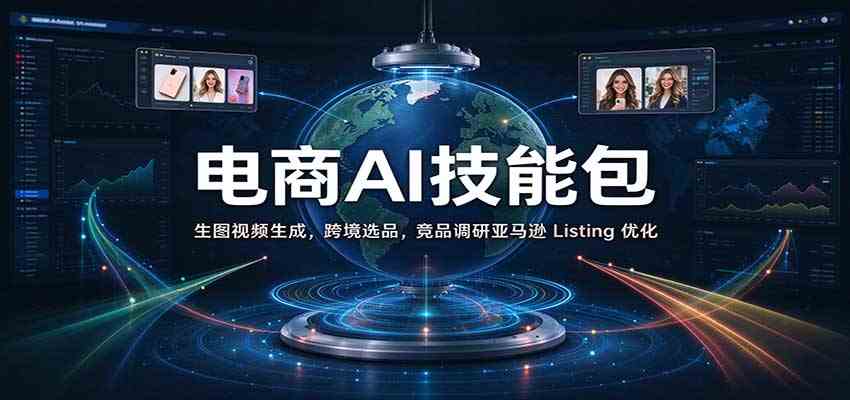 电商AI技能包：生图视频生成，跨境选品，竞品调研亚马逊 Listing 优化-小栈博客