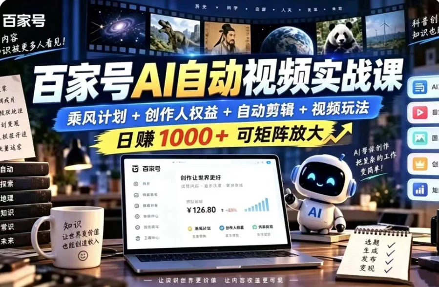 百家号自动矩阵玩法,长期可以做的项目,日入1k+,真正的睡后收入 百家号自动矩阵玩法,长期可以做的项目,日入1k+,真正的睡后收入