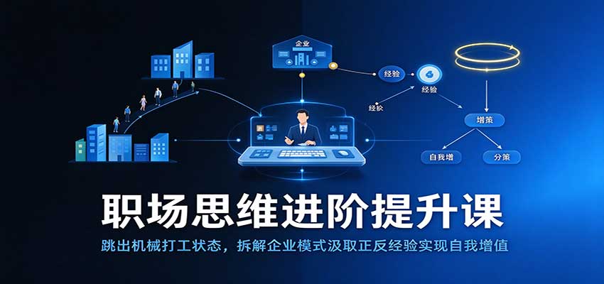职场思维进阶提升：跳出机械打工状态，拆解企业模式汲取正反经验实现自我增值-小栈博客