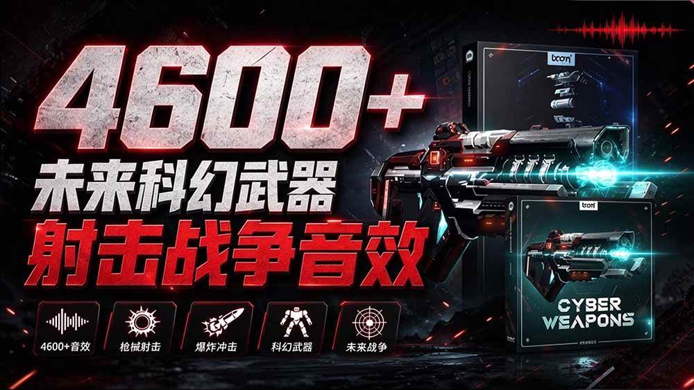 Boom Library Cyber Weapons：4608种科幻武器音效素材合集