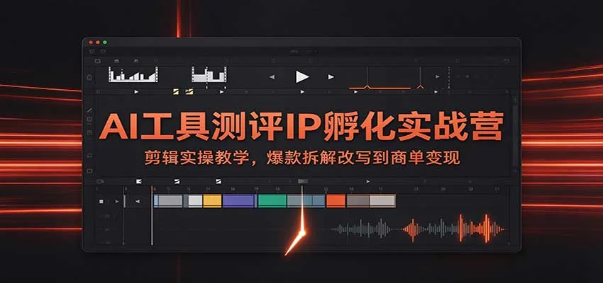 AI工具测评IP孵化实战营:剪辑实操教学,爆款拆解改写到商单变现-小栈博客
