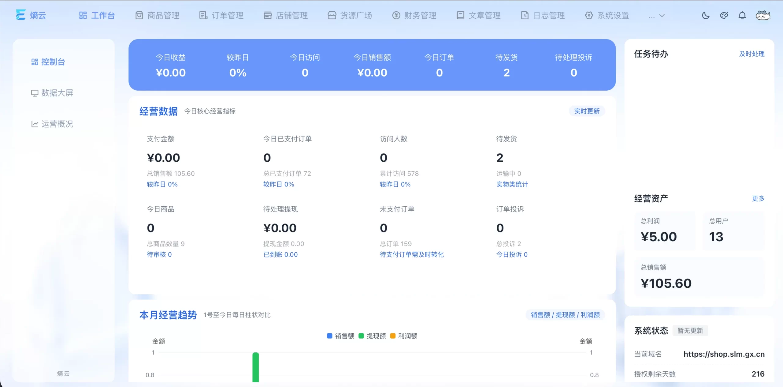 熵云企业多商户发卡系统1.6.8-小栈博客