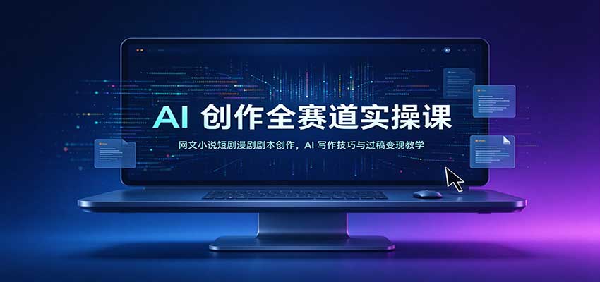 AI创作全赛道实操课:网文小说短剧漫剧剧本创作,AI写作技巧与过稿变现教学-小栈博客