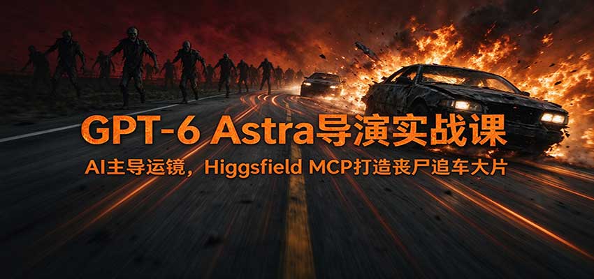 GPT-6 Astra导演实战课:AI主导运镜,Higgsfield MCP打造丧尸追车大片-小栈博客