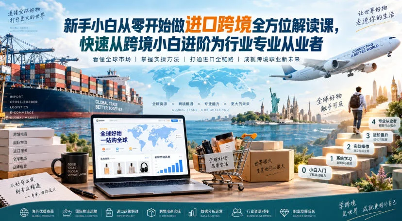新手小白从零做进口跨境全攻略，轻松进阶行业专业从业者
