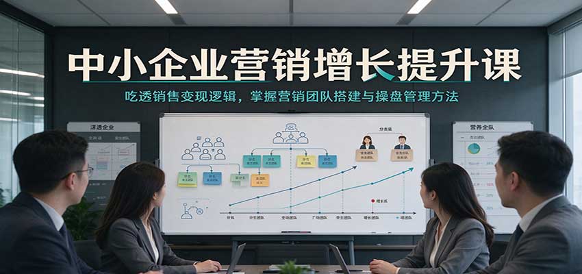 中小企业营销增长提升课:吃透销售变现逻辑,掌握营销团队搭建与操盘管理方法 中小企业营销增长提升课:吃透销售变现逻辑,掌握营销团队搭建与操盘管理方法