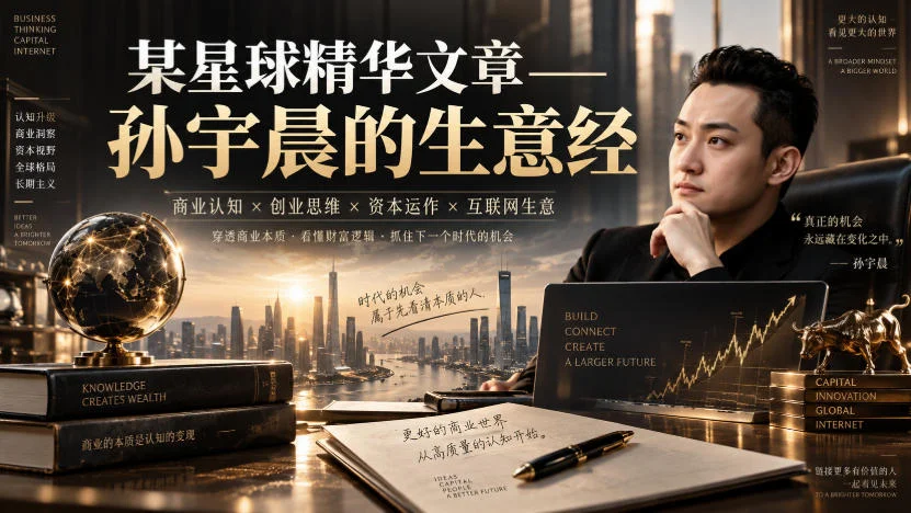 某星球精华文章——孙宇晨的生意经 某星球精华文章——孙宇晨的生意经