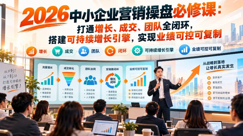 2026中小企业营销操盘必修课：打通增长成交团队全闭环