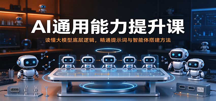 AI通用能力提升课：读懂大模型底层逻辑，精通提示词与智能体搭建方法-小栈博客
