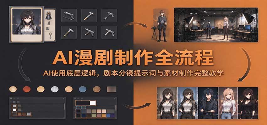 AI漫剧制作全流程:AI使用底层逻辑,剧本分镜提示词与素材制作完整教学-小栈博客